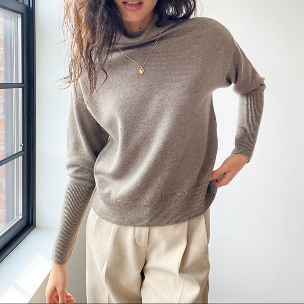 Aritzia Merino Wool Mock Neck Sweater